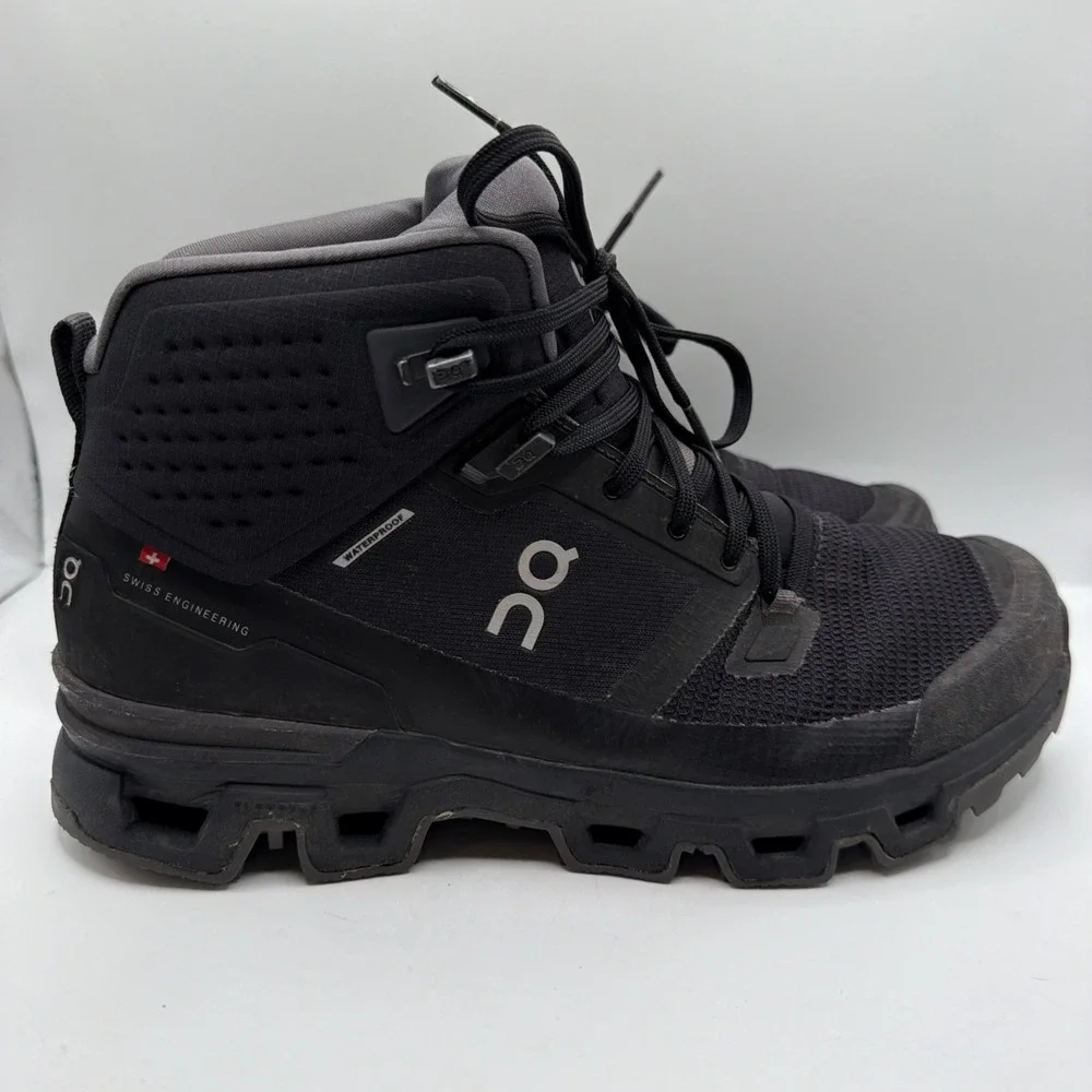 On Running Cloudrock 2 Waterproof Trail Hiking Shoes 'Black/Eclipse' USM8